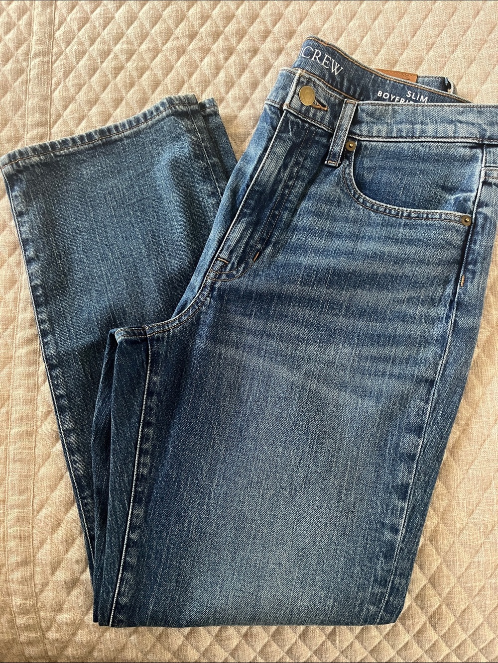 J. Crew Slim Boyfriend Jeans in Medium Blue Denim